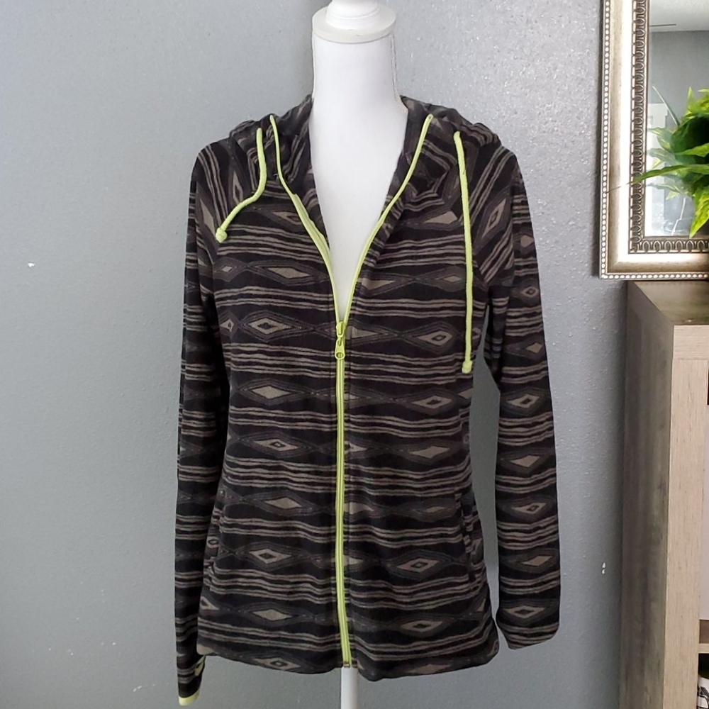 Billabong fleece thumb hole aztec hoodie sweater